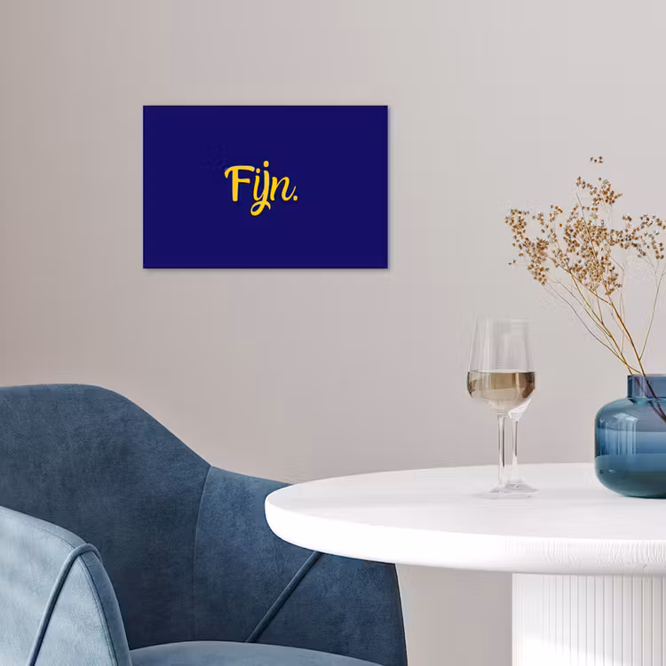 Poster - Blauw - Geel - Fijn — 4