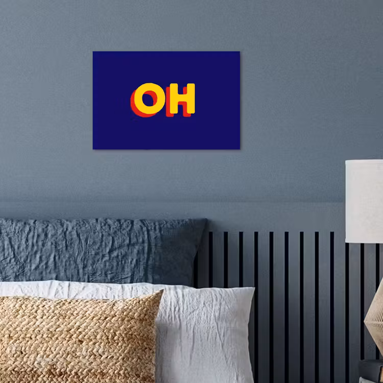 Poster - Blauw - Geel - OH - Schaduw — 3