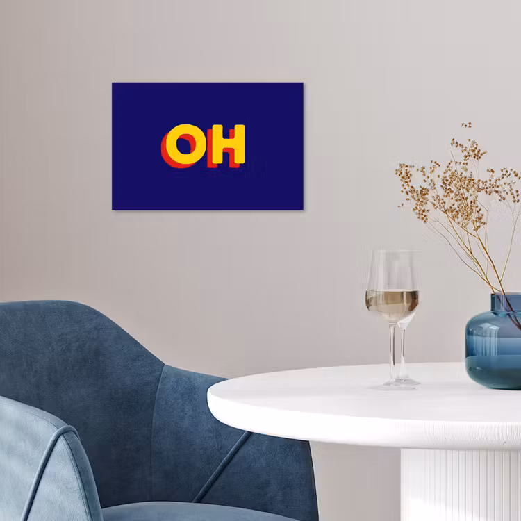 Poster - Blauw - Geel - OH - Schaduw — 4