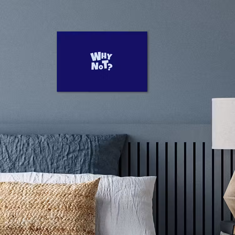 Poster - Blauw - Why not - Minimalistisch — 3