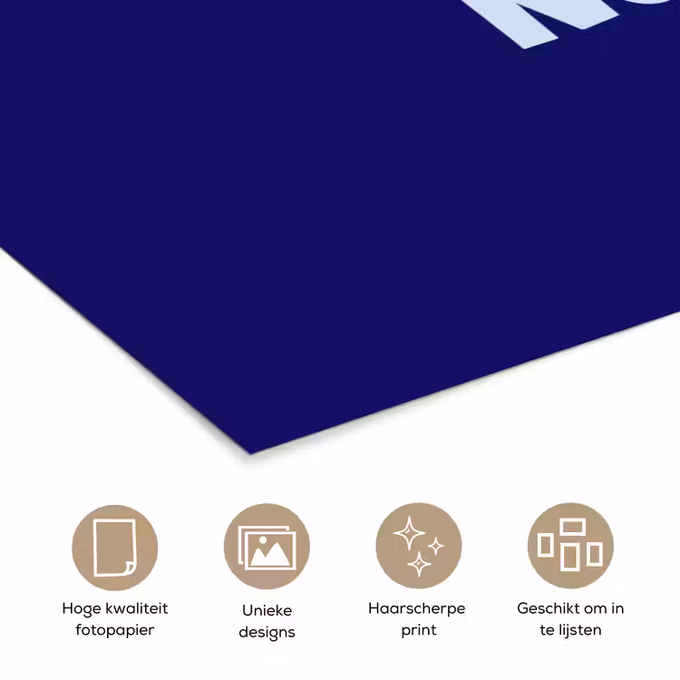 Poster - Blauw - Why not - Minimalistisch — 5