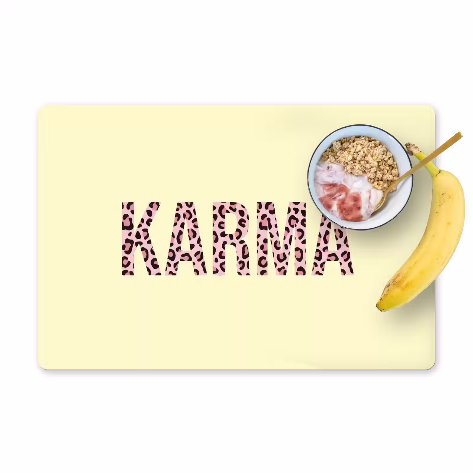 Placemat - 6 stuks - Karma - Luipaardprint - Geel — 1