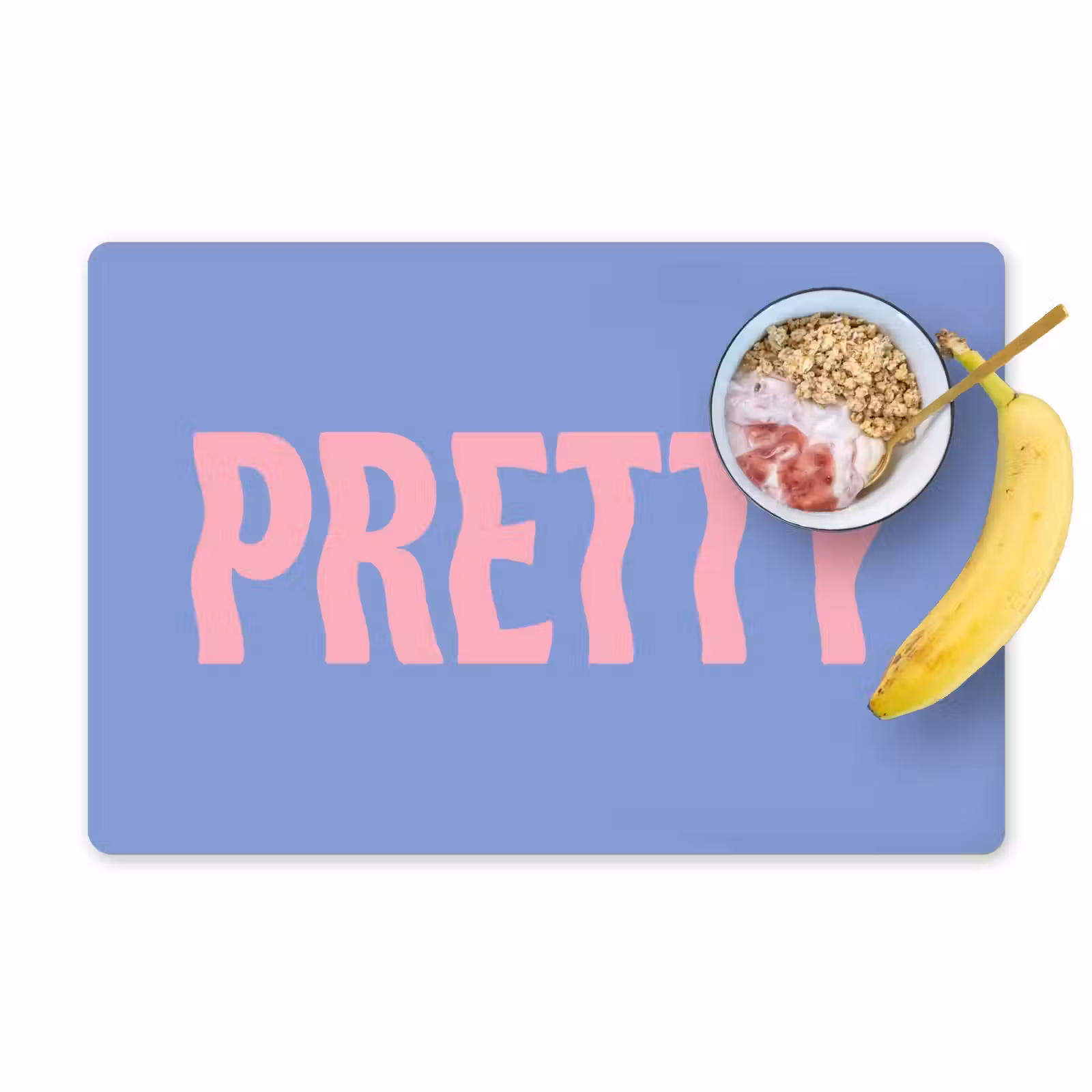 Placemat - 6 stuks - Pretty - Roze - Blauw - Golvend — 1
