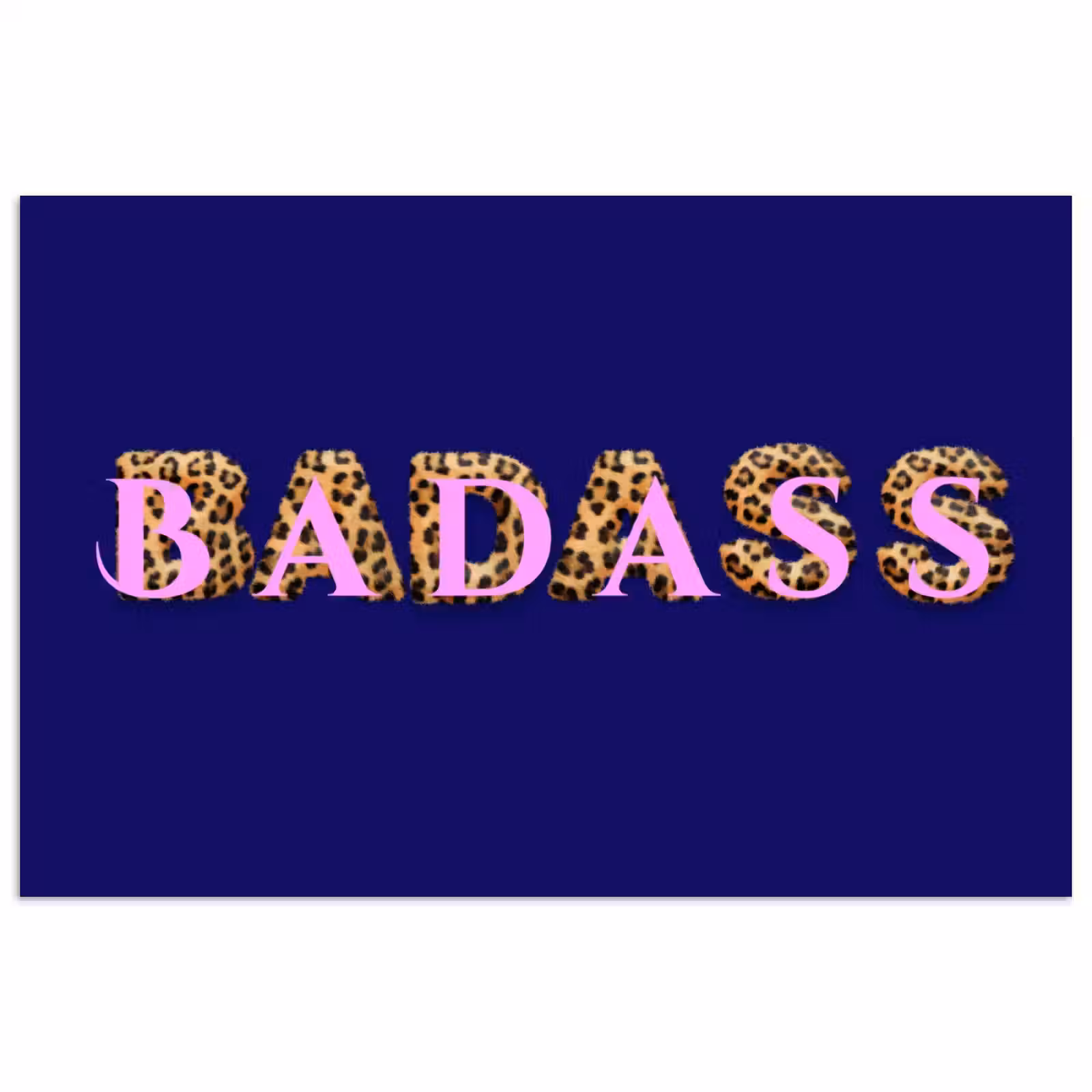 Poster - Badass - Panterpint - Schaduw - Roze — 1