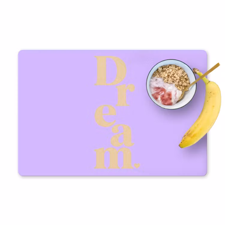 Placemat - 6 stuks - Dream - Paars - Typografisch — 1