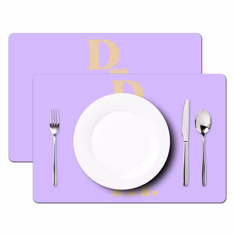 Placemat - 6 stuks - Dream - Paars - Typografisch — 2