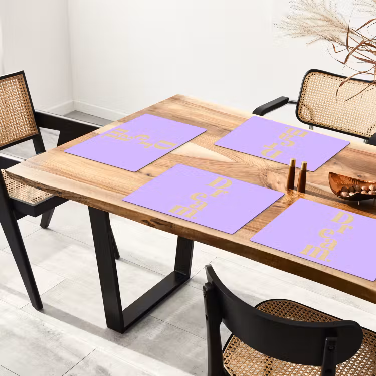 Placemat - 6 stuks - Dream - Paars - Typografisch — 5