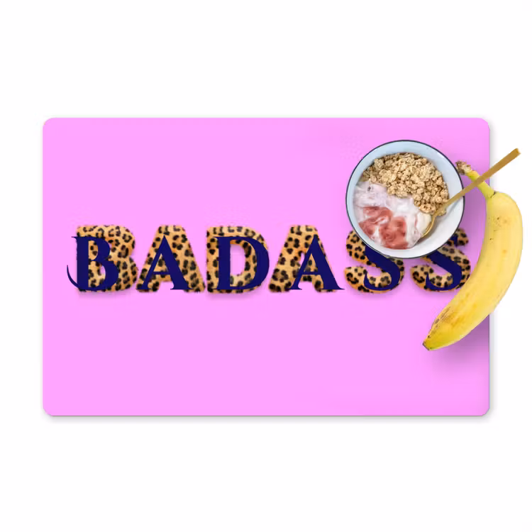 Placemat - 6 stuks - Felroze - Badass - Panterprint - Schaduw — 1