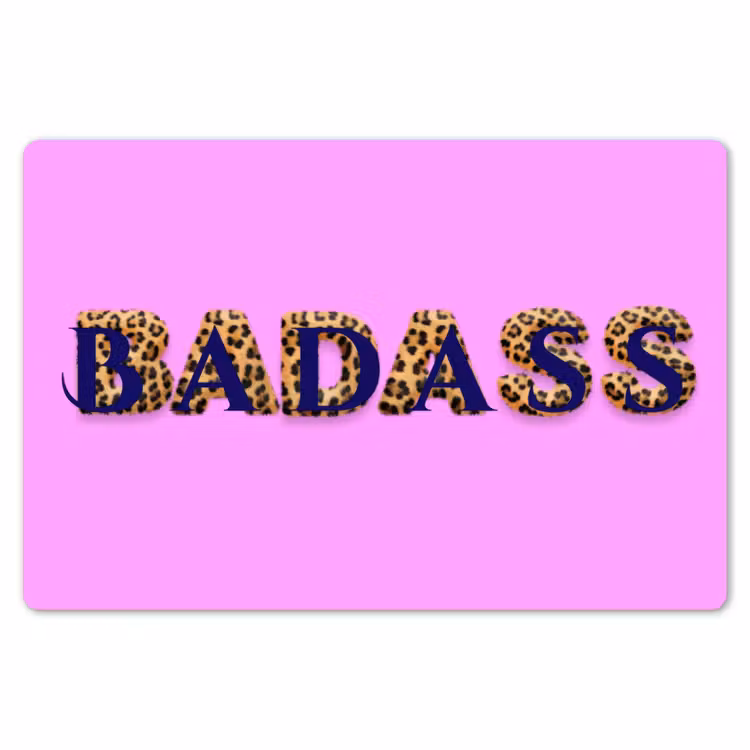Placemat - 6 stuks - Felroze - Badass - Panterprint - Schaduw — 7