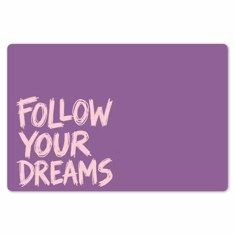 Placemat - 6 stuks - Follow your dreams - Paars - Penseeltextuur — 7