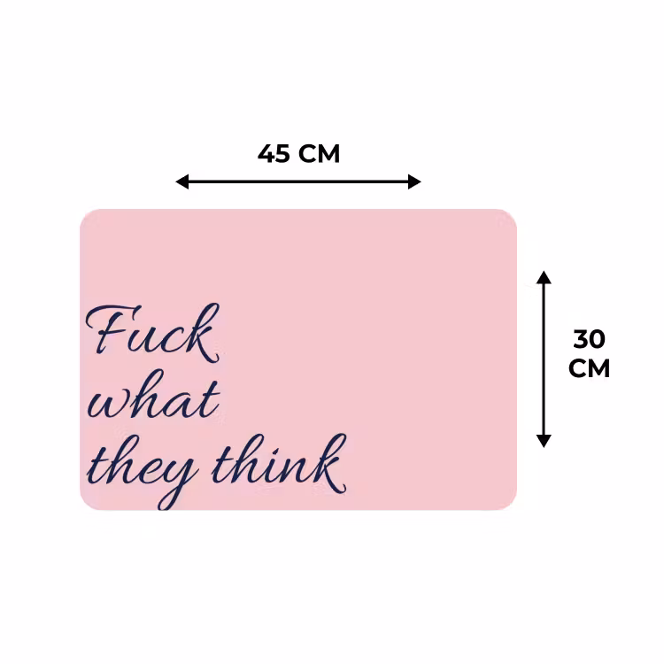 Placemat - 6 stuks - Fuck what they think - Roze - Minimalistisch — 3