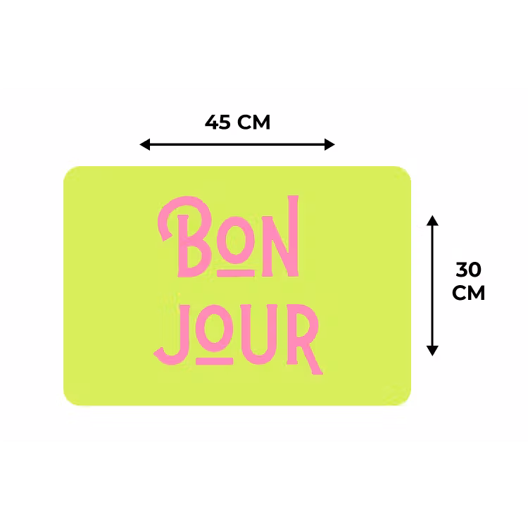 Placemat - 6 stuks - Groen - Roze bonjour - art-deco — 3