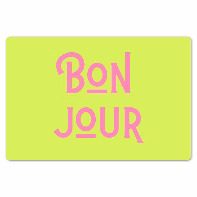 Placemat - 6 stuks - Groen - Roze bonjour - art-deco — 7