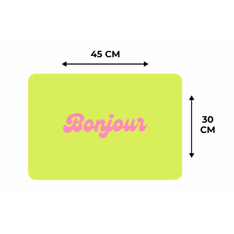 Placemat - 6 stuks - Groen - Roze bonjour - Retro — 3