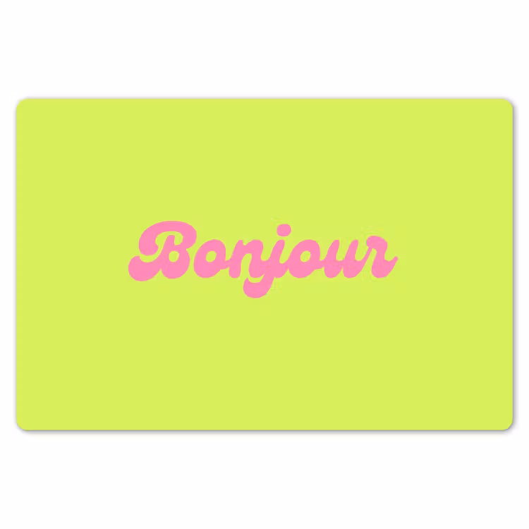 Placemat - 6 stuks - Groen - Roze bonjour - Retro — 7