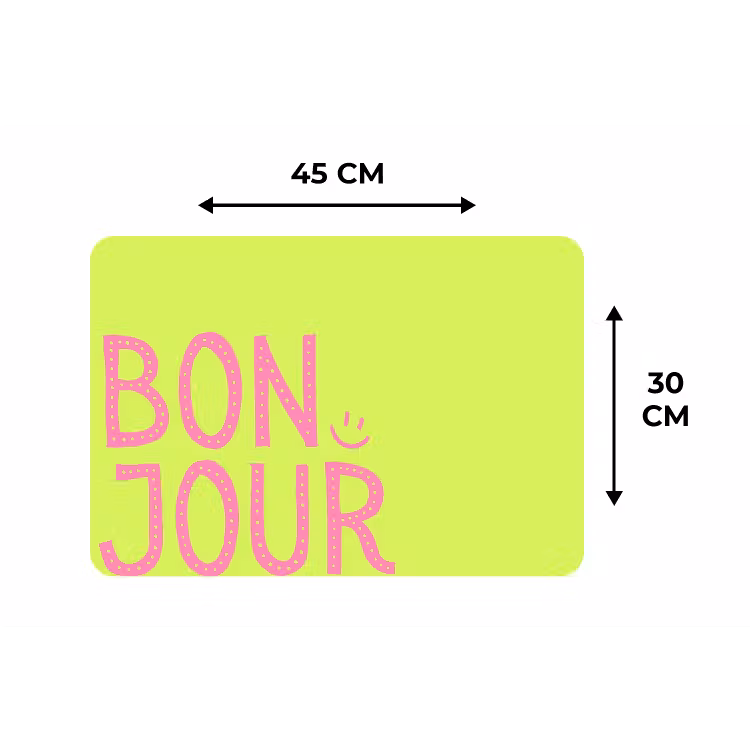 Placemat - 6 stuks - Groen - Smiley - Bonjour - Roze — 3