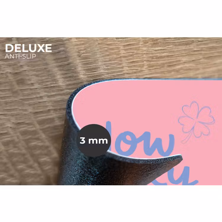 Placemat - 6 stuks - How lucky are we - Klavervier - Roze - Blauw — 4