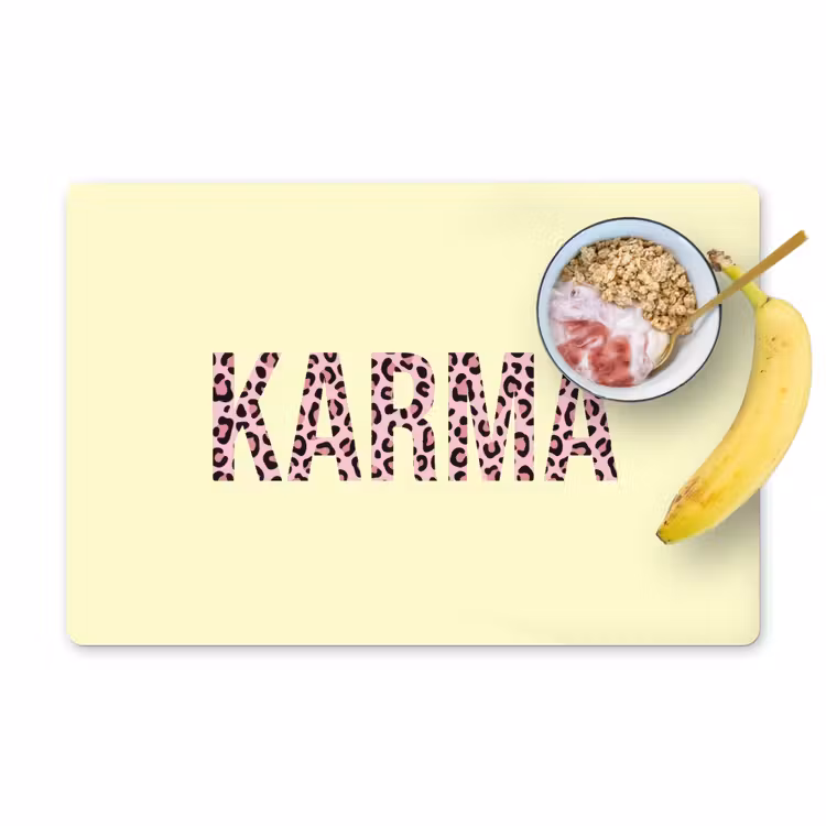 Placemat - 6 stuks - Karma - Luipaardprint - Geel — 1