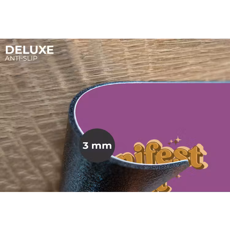 Placemat - 6 stuks - Manifest that shit - Paars - Glitter — 4
