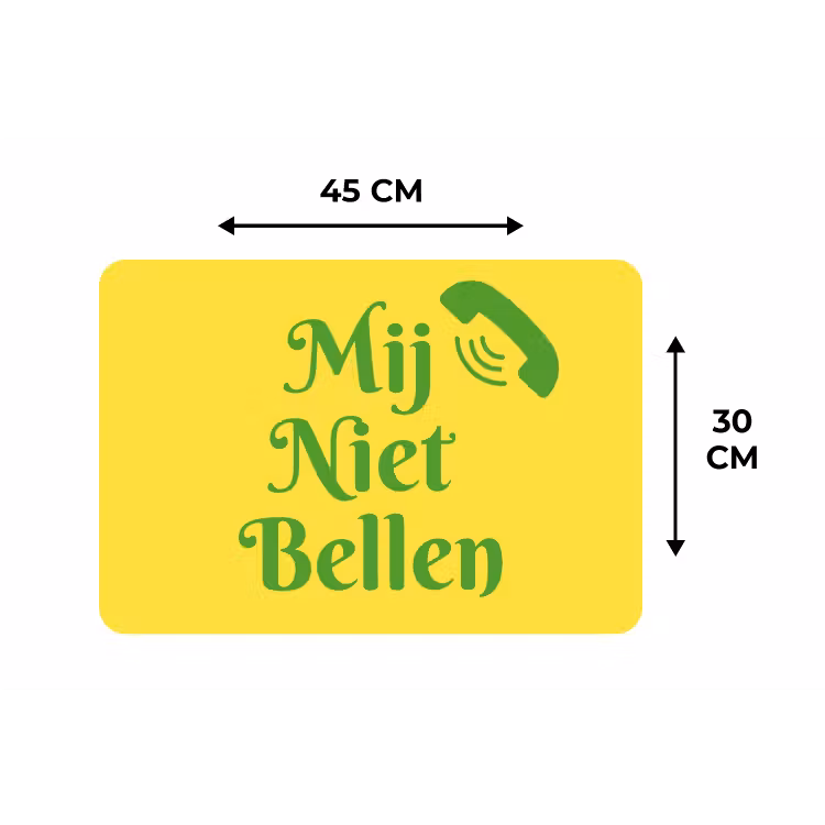 Placemat - 6 stuks - Mij niet bellen - Telefoon - Geel — 3