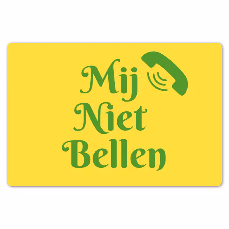 Placemat - 6 stuks - Mij niet bellen - Telefoon - Geel — 7