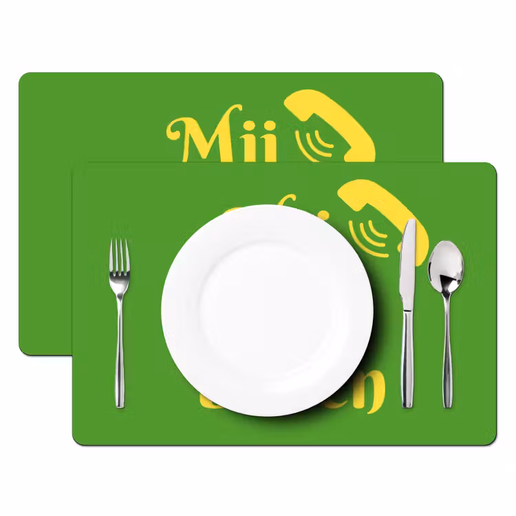 Placemat - 6 stuks - Mij niet bellen - Telefoon - Groen — 2