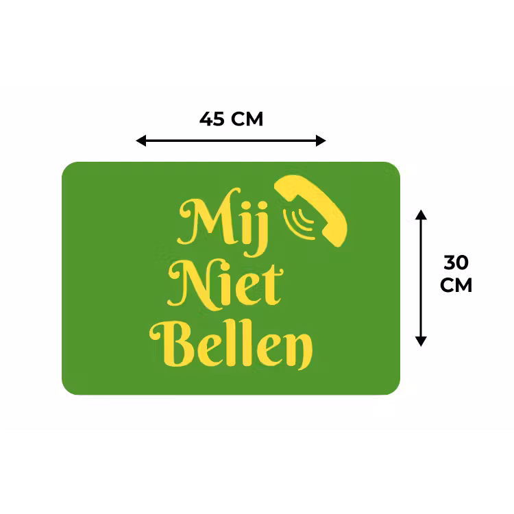 Placemat - 6 stuks - Mij niet bellen - Telefoon - Groen — 3