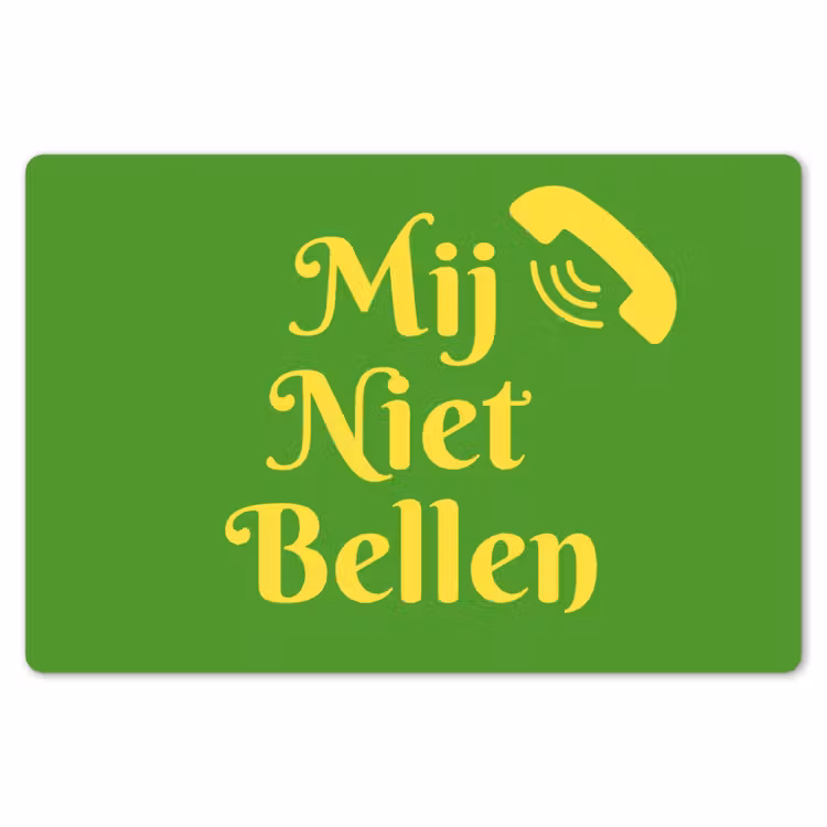Placemat - 6 stuks - Mij niet bellen - Telefoon - Groen — 7
