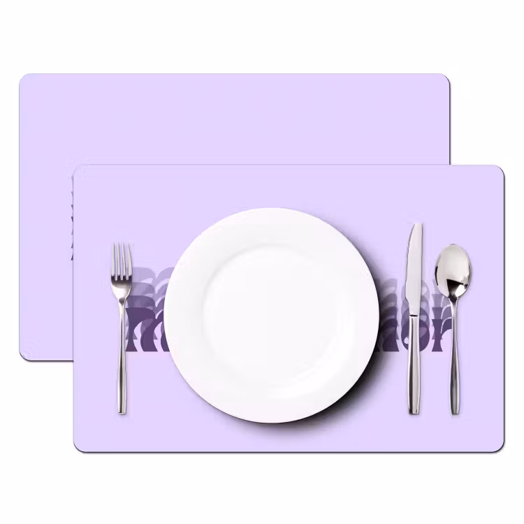 Placemat - 6 stuks - Mucho amor - Paars - Gelaagde letters — 2