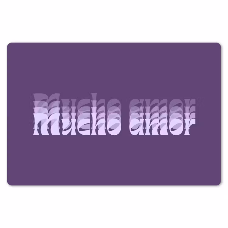 Placemat - 6 stuks - Mucho amor - Paars - Grafisch — 7