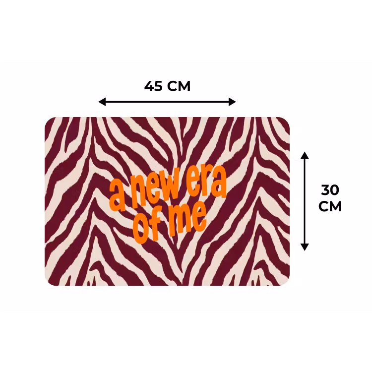 Placemat - 6 stuks - New era - Bordeaux - Zebraprint — 3