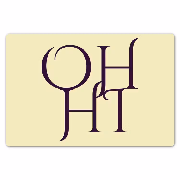 Placemat - 6 stuks - Oh hi - Geel - Monogram — 7