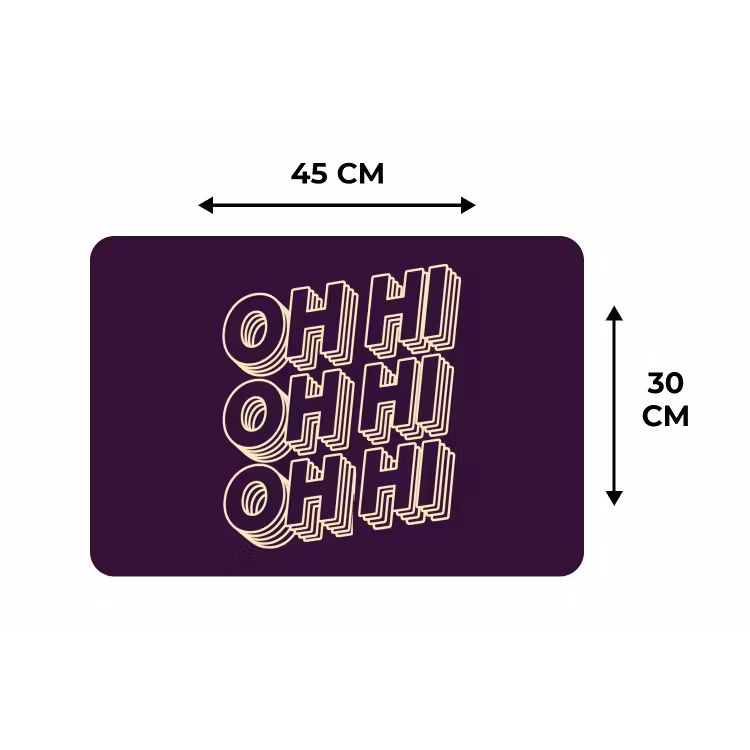 Placemat - 6 stuks - Oh hi - Paars - 3D — 3
