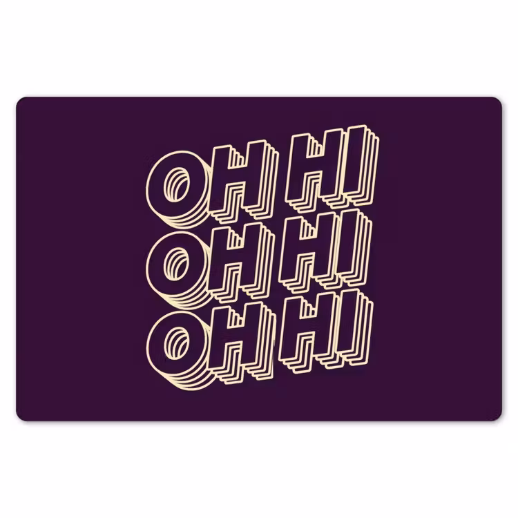 Placemat - 6 stuks - Oh hi - Paars - 3D — 7