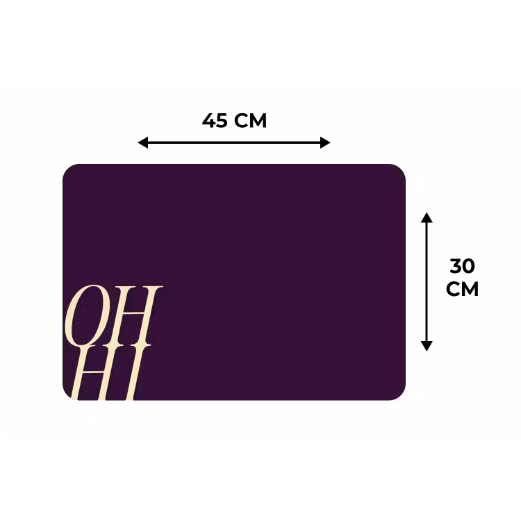 Placemat - 6 stuks - Oh hi - Paars - Cursief — 3