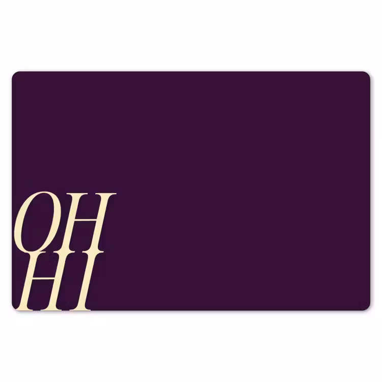 Placemat - 6 stuks - Oh hi - Paars - Cursief — 7
