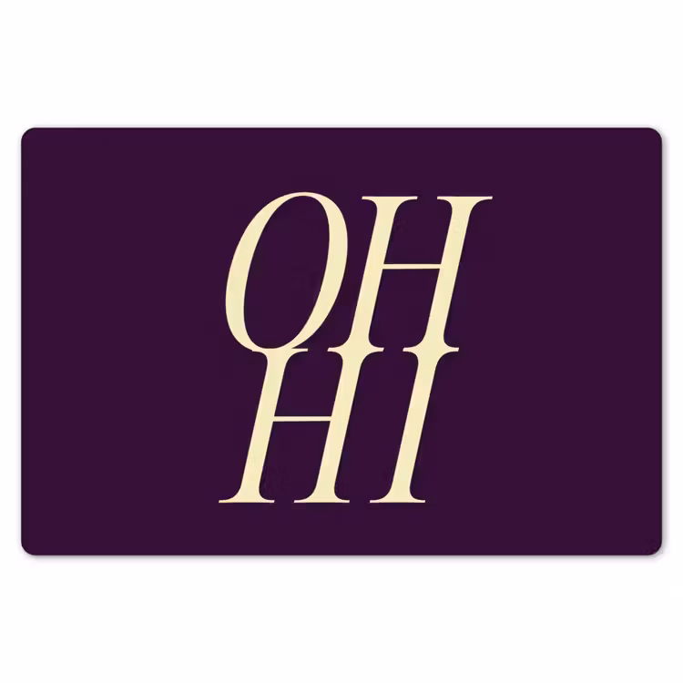 Placemat - 6 stuks - Oh hi - Paars - Minimalistisch — 7