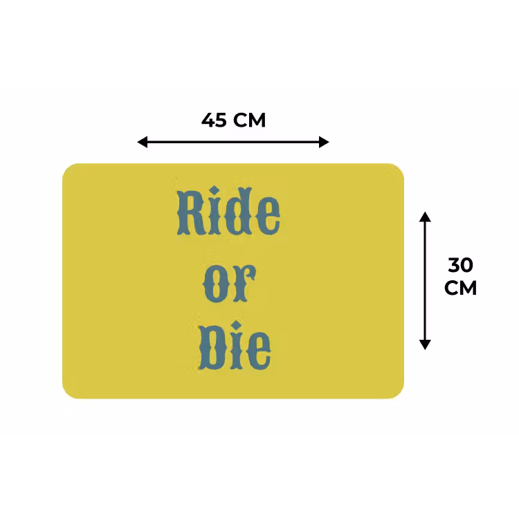 Placemat - 6 stuks - Ride or die - Geel - Blauw — 3