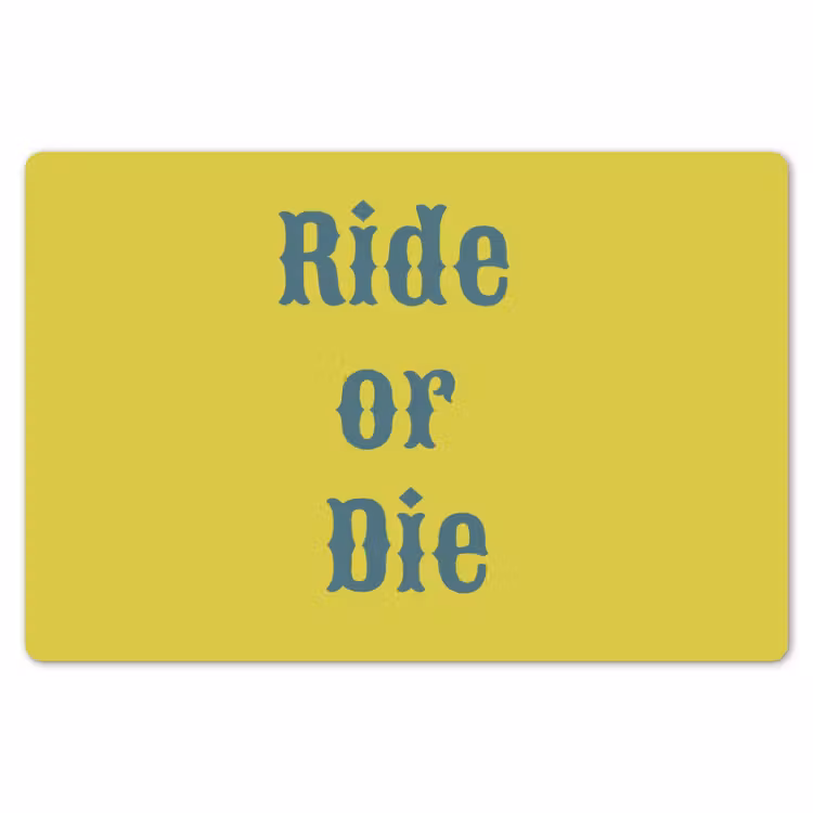 Placemat - 6 stuks - Ride or die - Geel - Blauw — 7