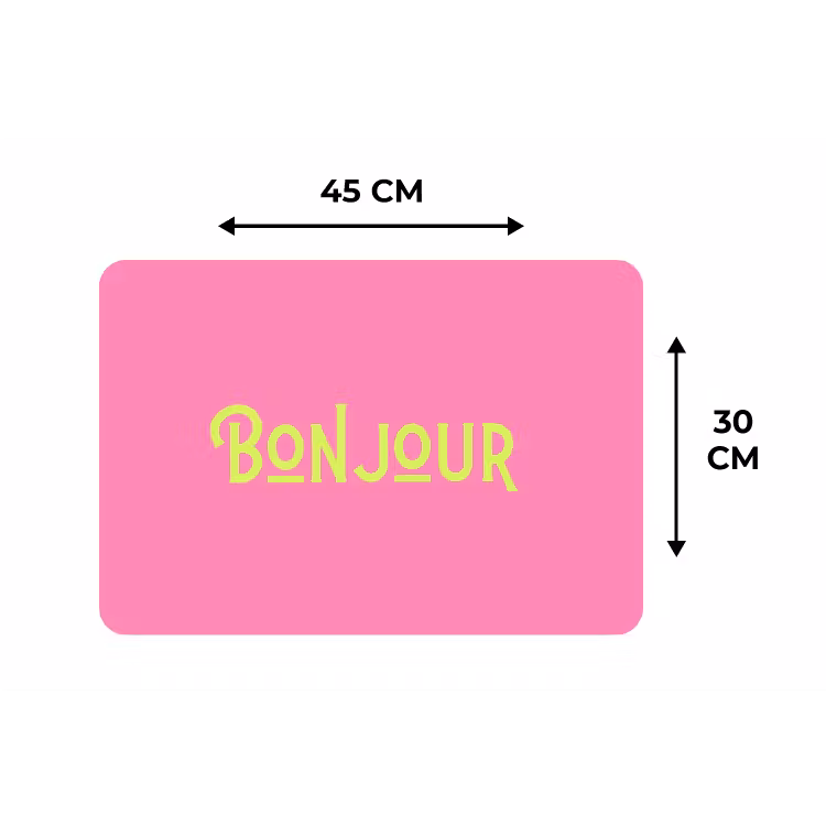 Placemat - 6 stuks - Roze - Groene Bonjour - art-deco — 3