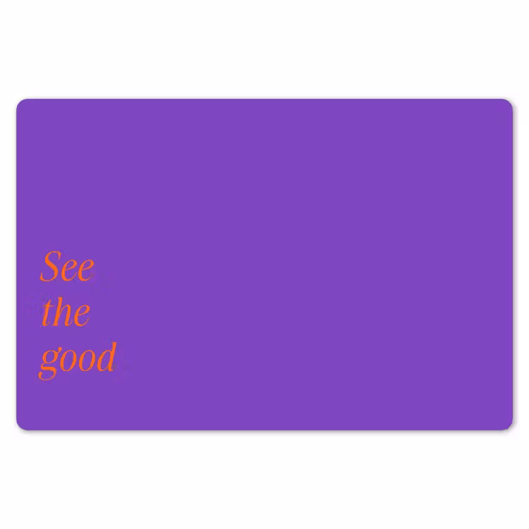 Placemat - 6 stuks - See the good - Oranje - Paars — 7