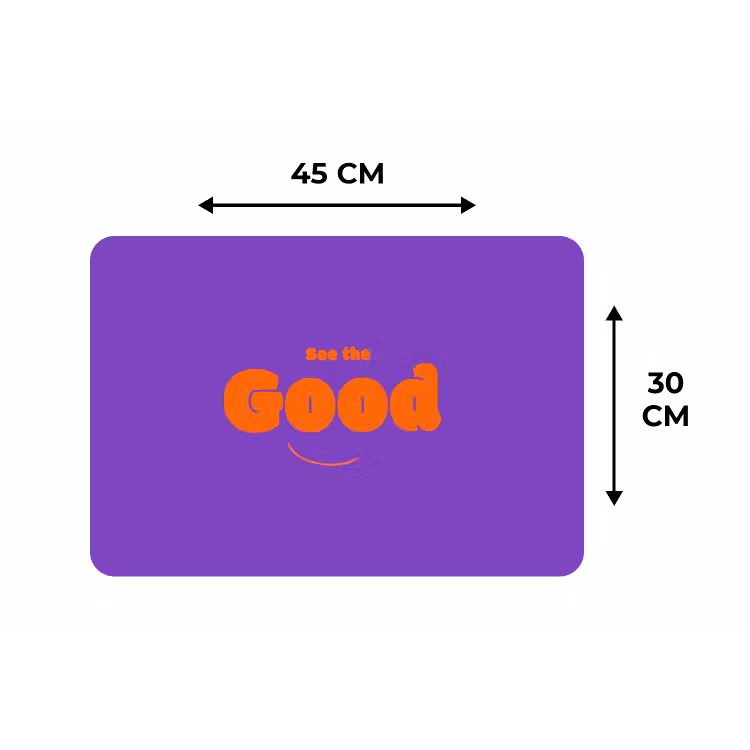 Placemat - 6 stuks - See the good - Oranje - Paars - Smiley — 3