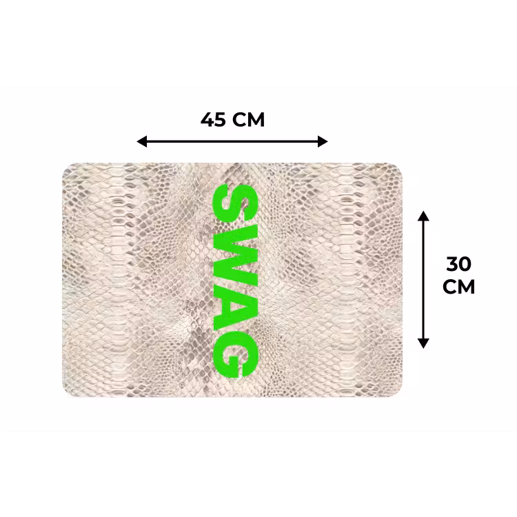 Placemat - 6 stuks - Slangenprint - SWAG - Neon - Groen — 3
