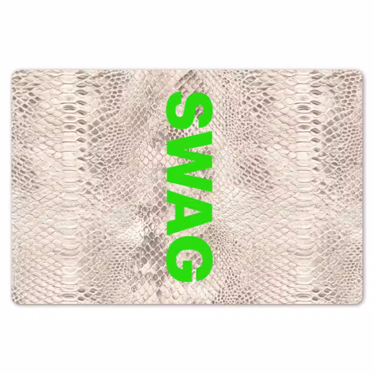 Placemat - 6 stuks - Slangenprint - SWAG - Neon - Groen — 7