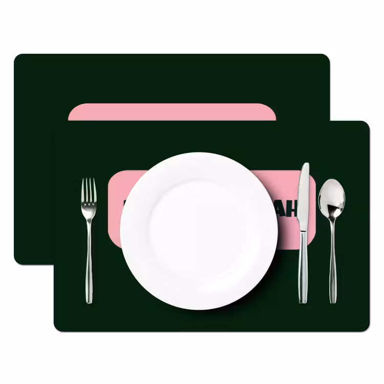 Placemat - 6 stuks - Tekstwolk - BLAH BLAH BLAH - Roze — 2