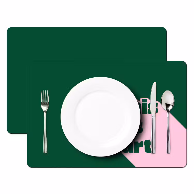 Placemat - 6 stuks - This is art - Schaduw - Roze — 2