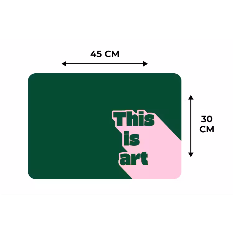 Placemat - 6 stuks - This is art - Schaduw - Roze — 3