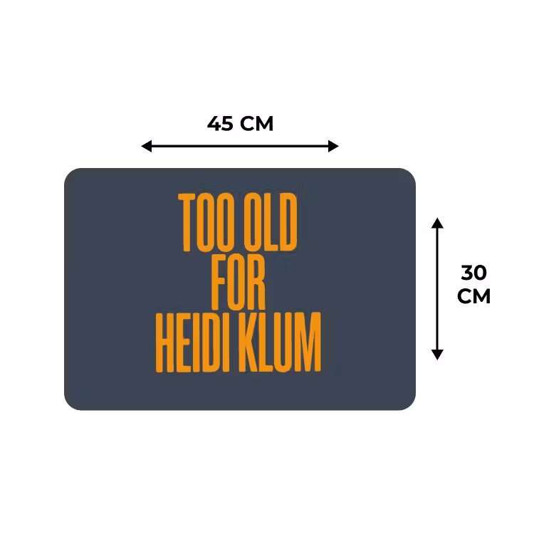 Placemat - 6 stuks - Too old for heidi klum - Geel - Blauw — 3