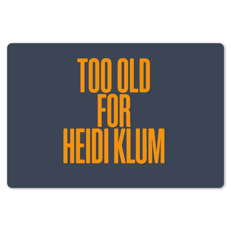 Placemat - 6 stuks - Too old for heidi klum - Geel - Blauw — 7