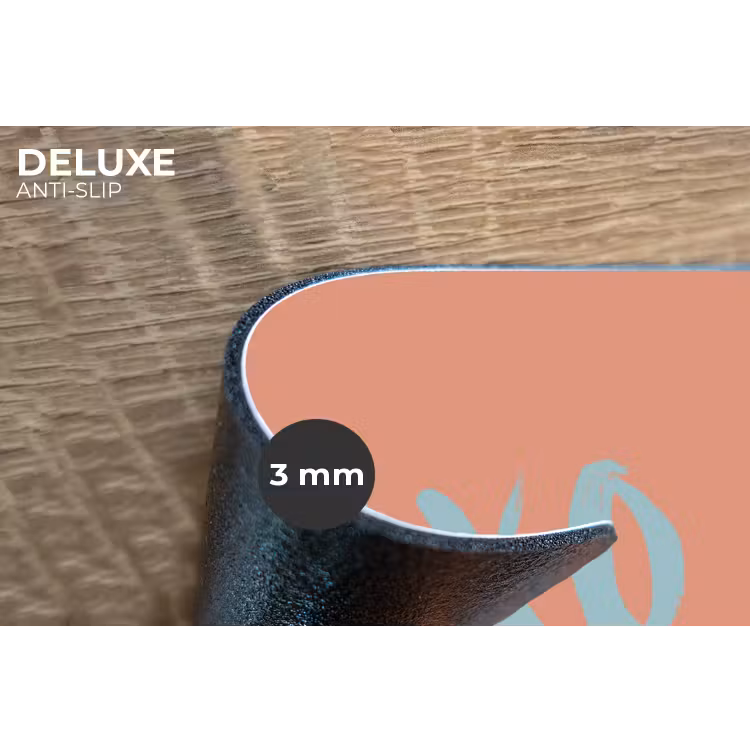 Placemat - 6 stuks - XOXO - Blauw - Perzikkleur — 4